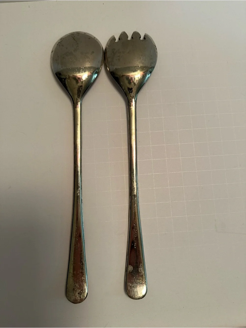 Vintage FB Rogers Silver Plate, Italy, Serving Large Spoon Fork